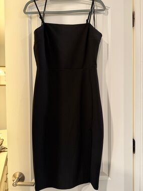 Express Black Midi Sheath Dress with Spaghetti Straps